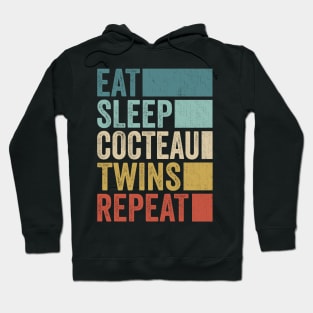 Funny Eat Sleep Cocteau Repeat Retro Vintage Hoodie